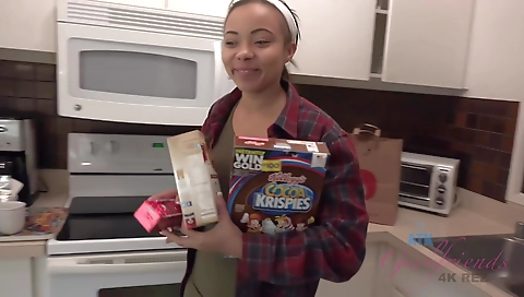 Big ass blonde's wet pussy and anal creampie