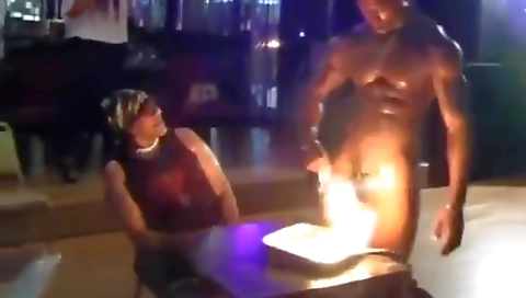 Super-hot foot worship