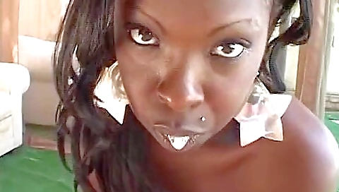 Sexy German Ebony Loves Sucking A Hard White Cock In Pov